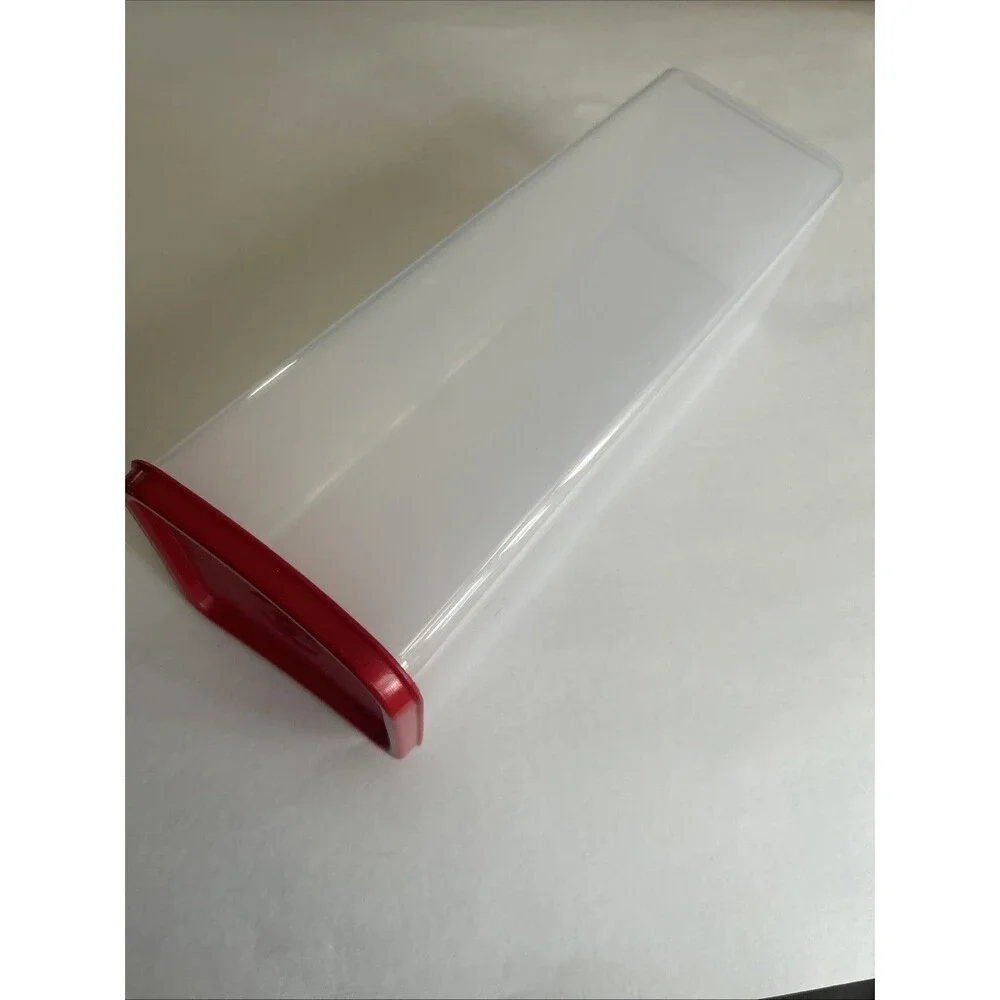 Tupperware Red Lid Cheese Storage Container Clear